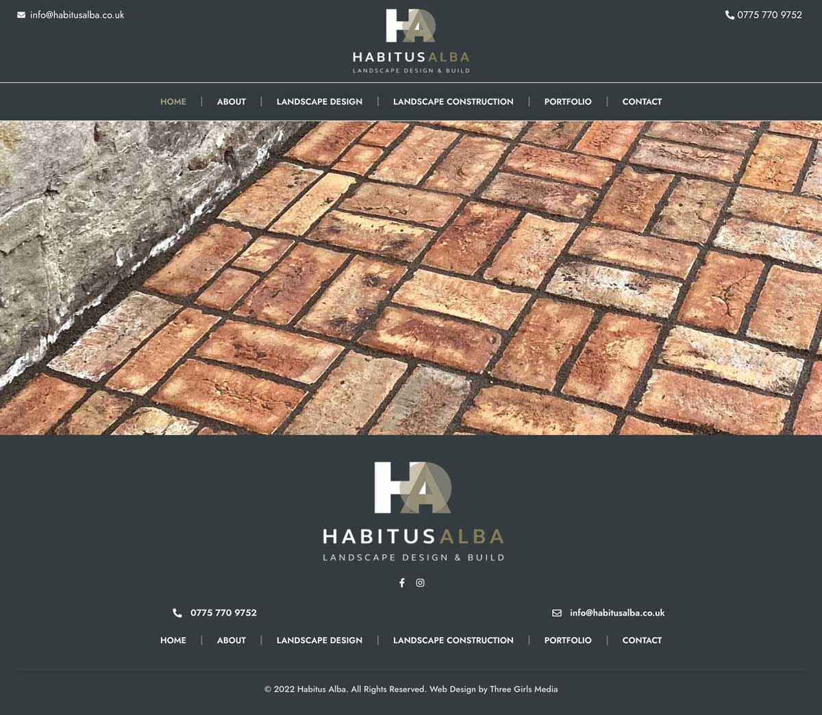 Garden Design Website for Habitus Alba