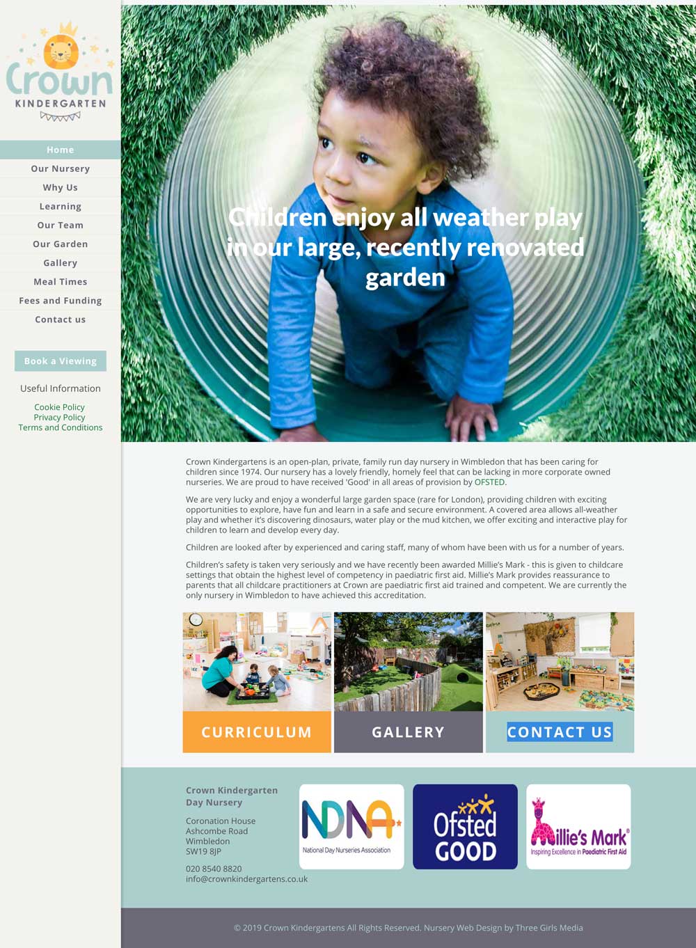 Web Design for Crown Kindergartens