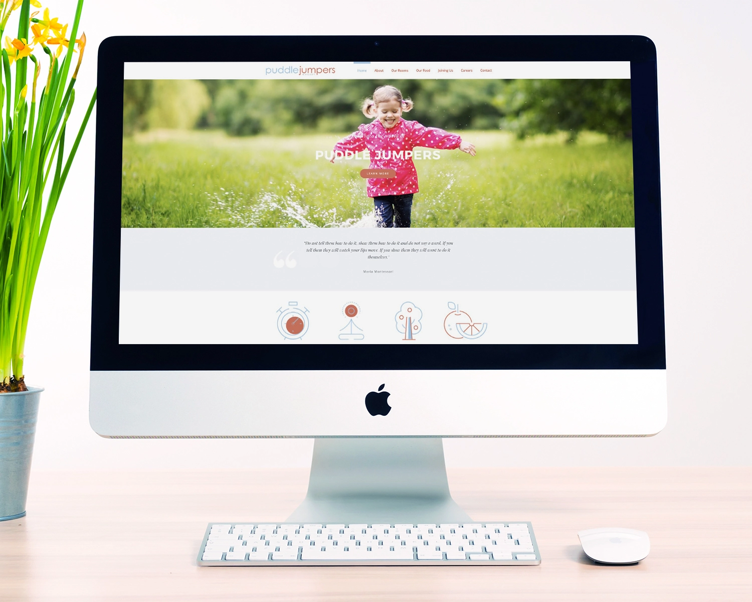Nursery Website Design For Puddle Jumpers Nursery By Three Girls Media