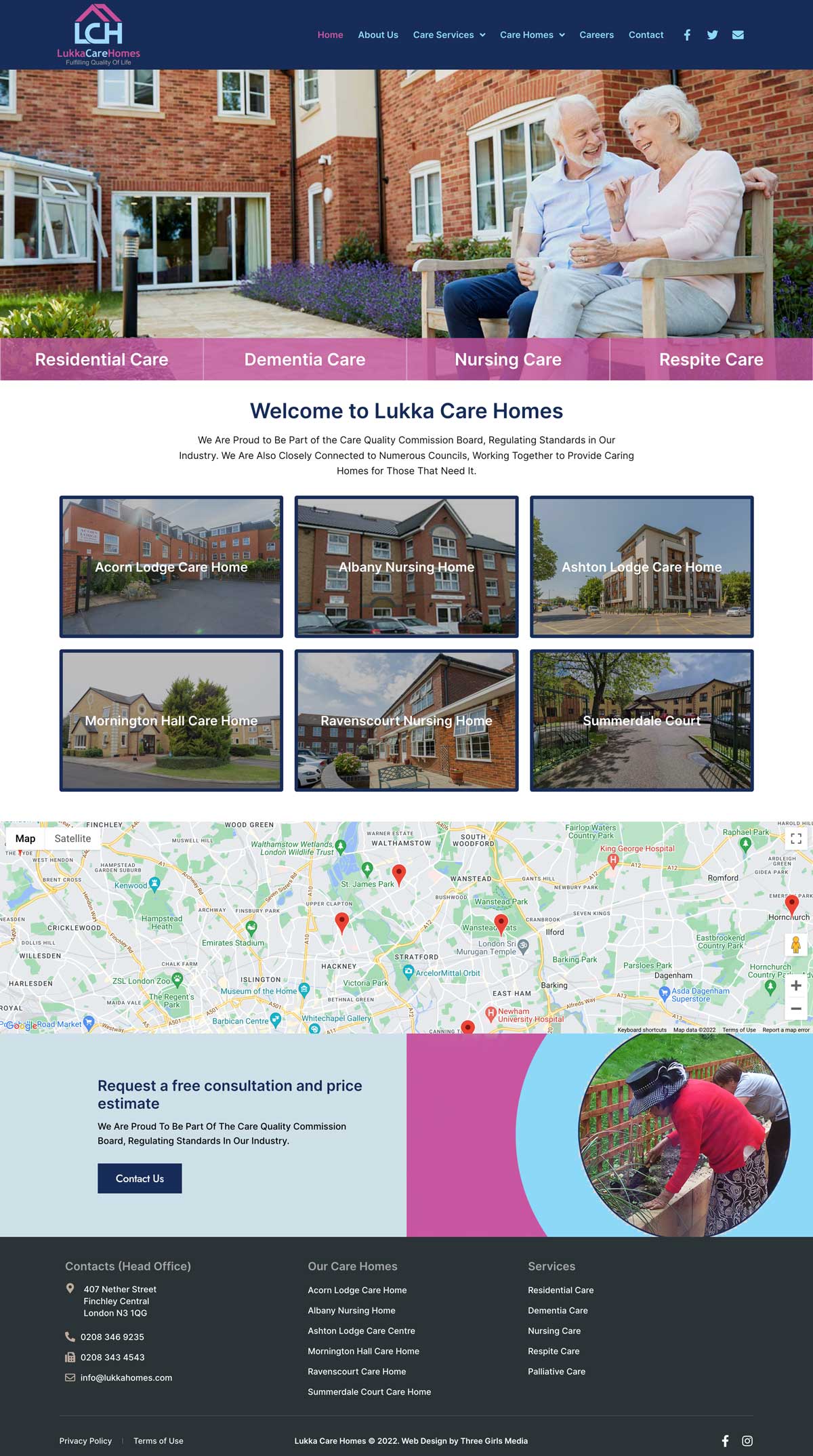 Care Home Web Design for Lukka Homes